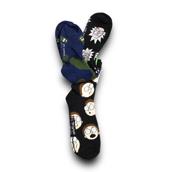 Adult Swim Rick and Morty Crew Socks - 3 Pairs - Picture 4 of 5